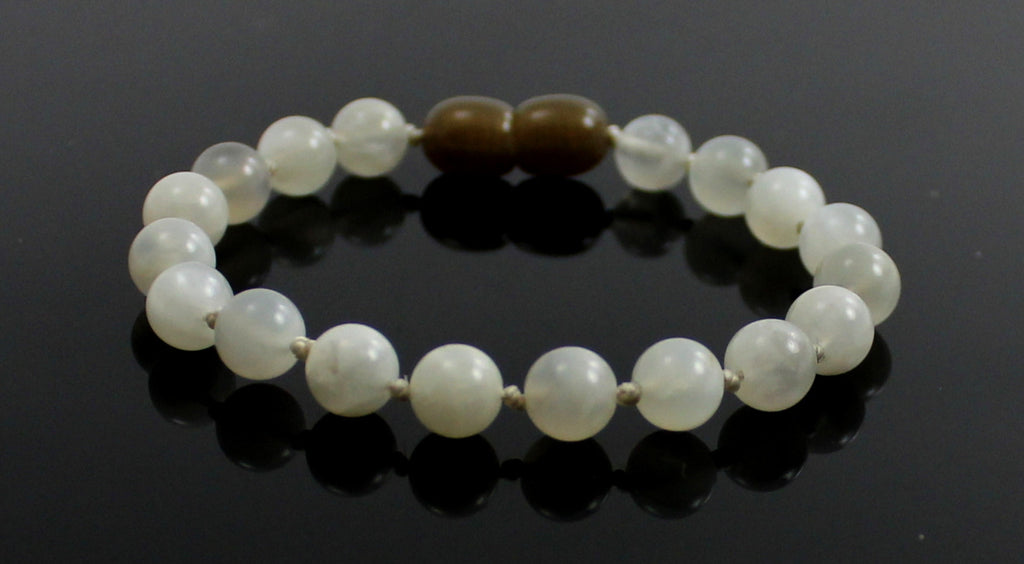Moonstone Gemstone Knotted White Anklet Bracelet