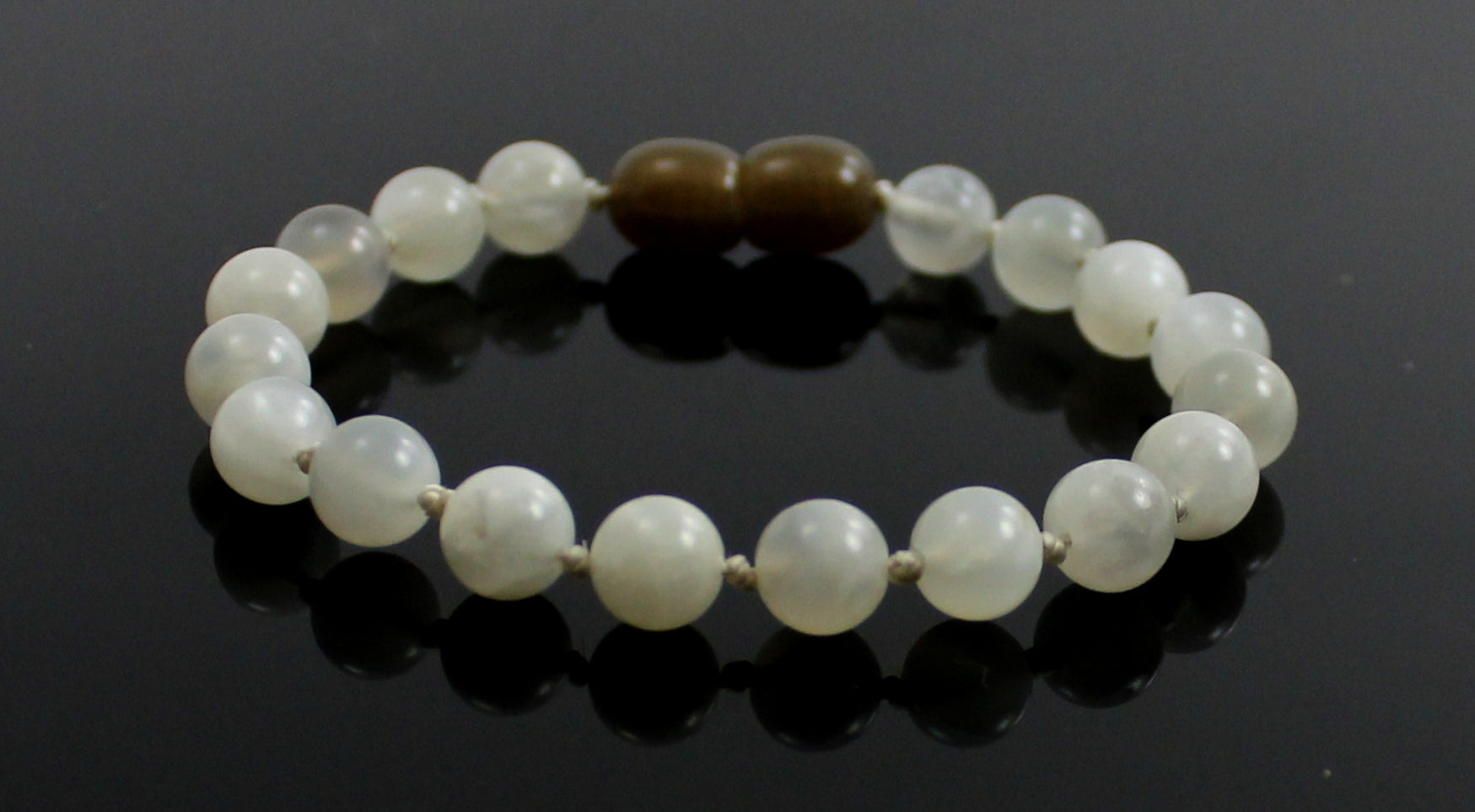 Moonstone Gemstone Knotted White Anklet Bracelet