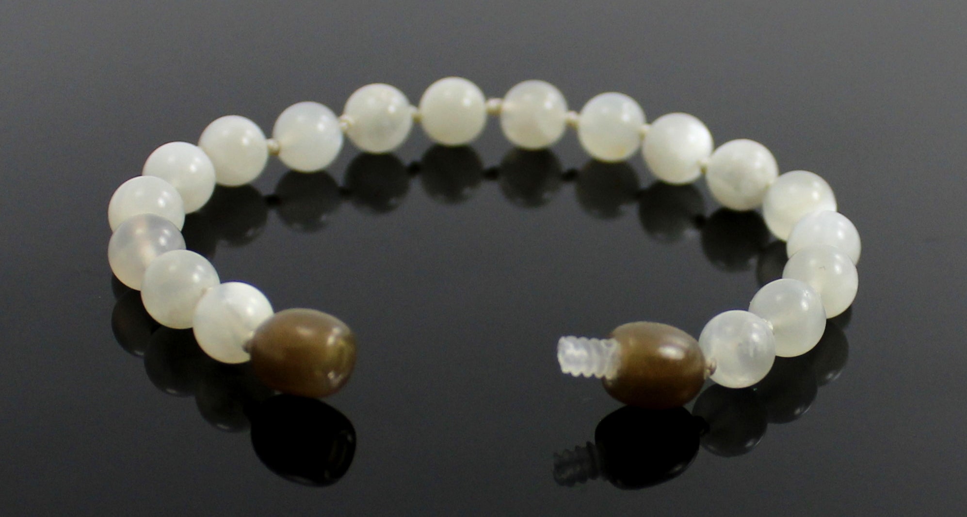 Moonstone Gemstone Knotted White Anklet Bracelet