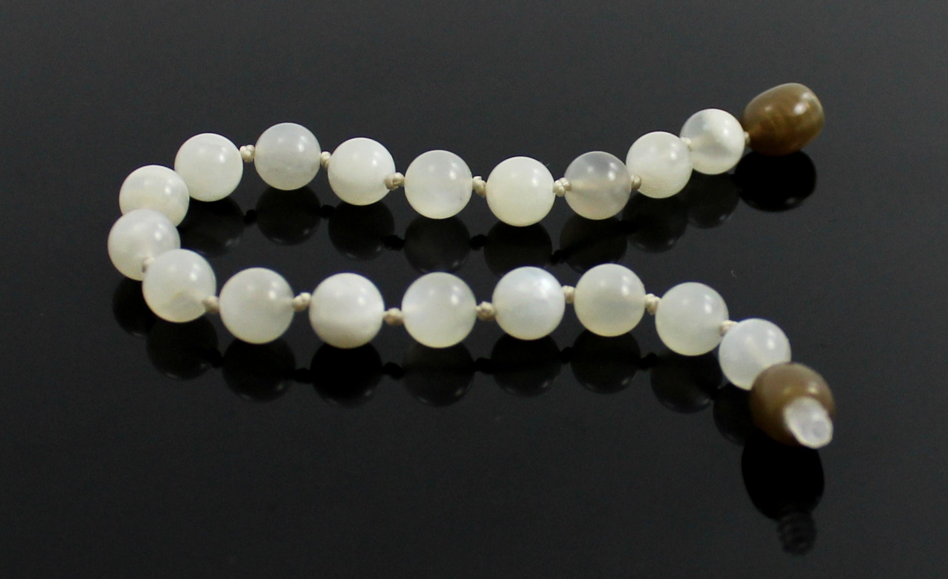 Moonstone Gemstone Knotted White Anklet Bracelet