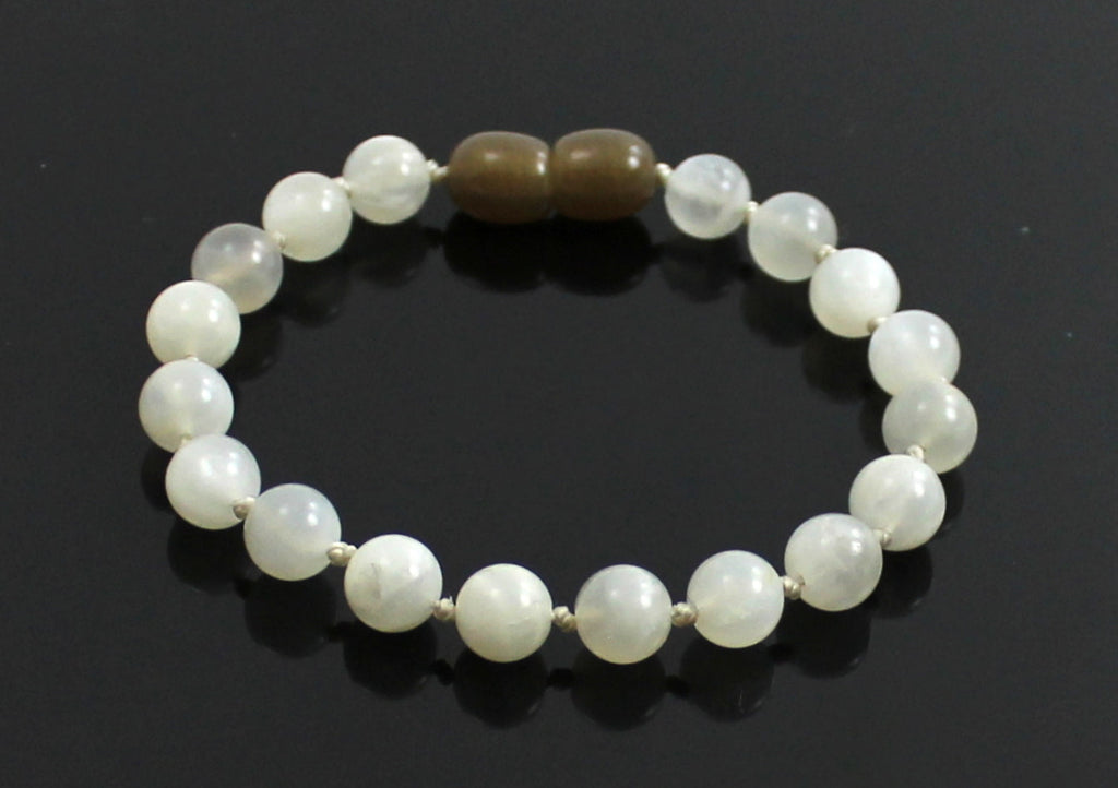 Moonstone Gemstone Knotted White Anklet Bracelet