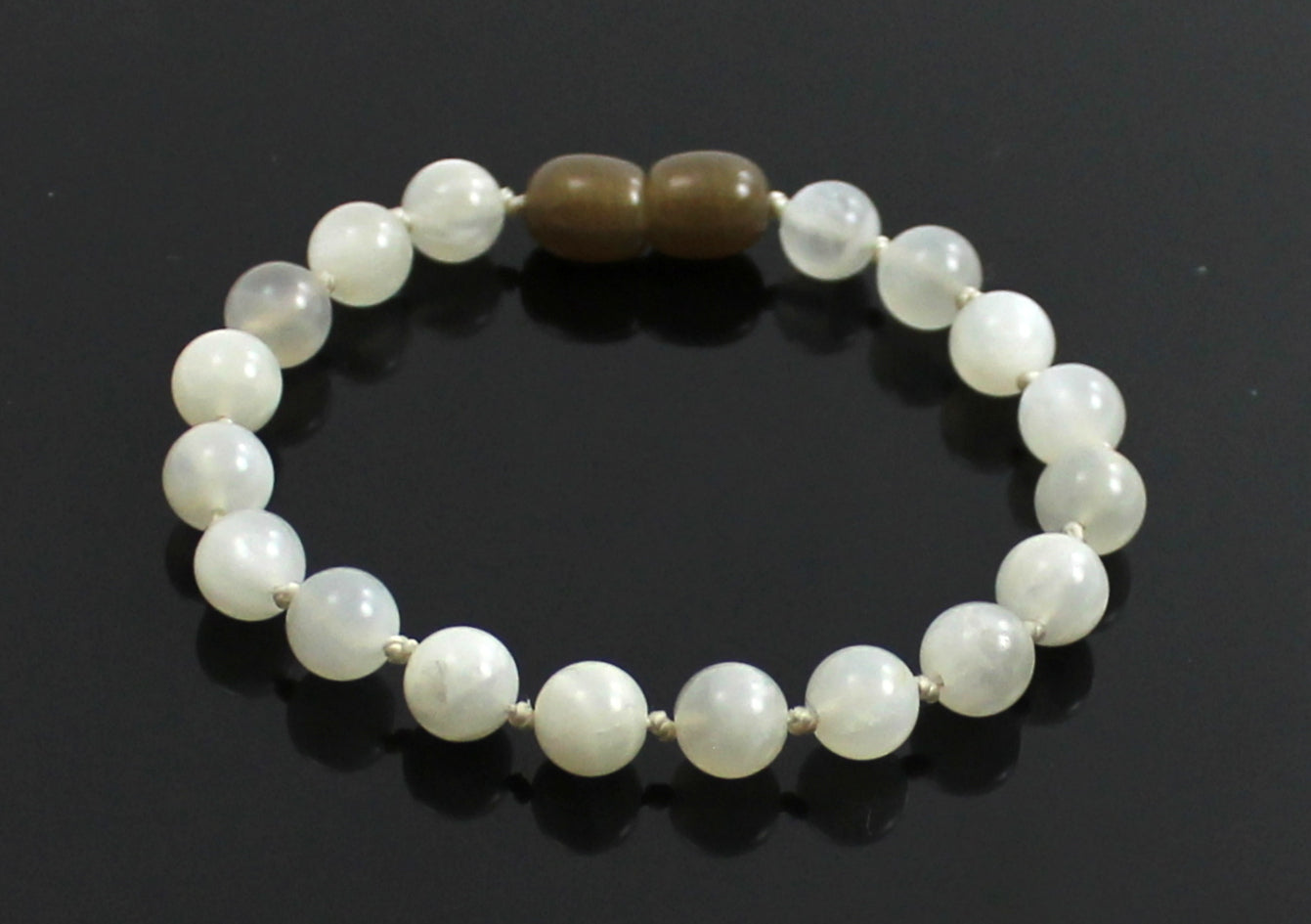 Moonstone Gemstone Knotted White Anklet Bracelet